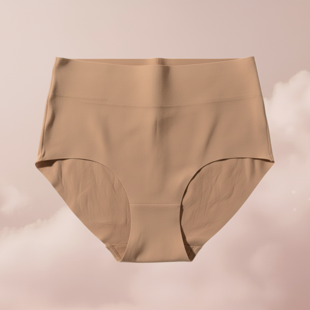 Kadın 3’lü Dikişsiz Lazer Kesim Külot Seti – Yüksek ve Normal Bel, İz Yapmayan Likralı Bikini Slip (Beyaz, Siyah, Ten)