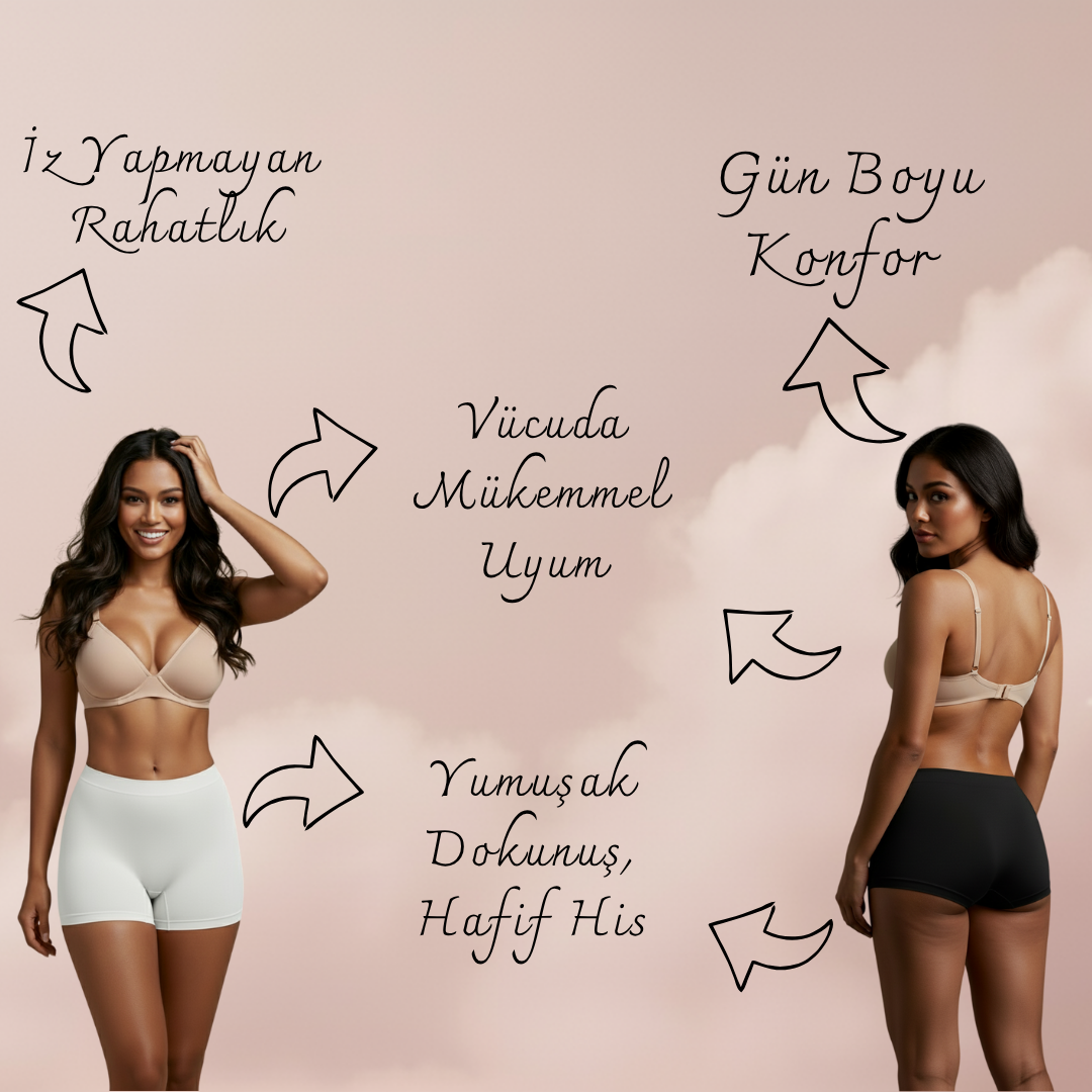 Lazer Kesim Dikişsiz Kadın Boxer (3’lü Set) – Rahat, Şık ve Doğaya Duyarlı