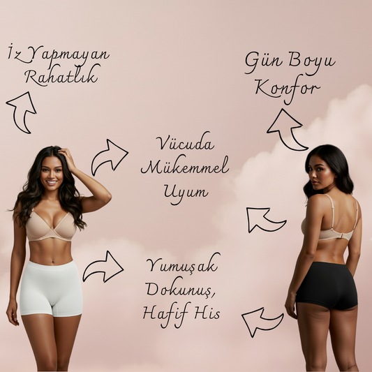 Lazer Kesim Dikişsiz Kadın Boxer (3’lü Set) – Rahat, Şık ve Doğaya Duyarlı